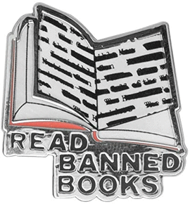 READ BANNED BOOKS ENAMEL PIN