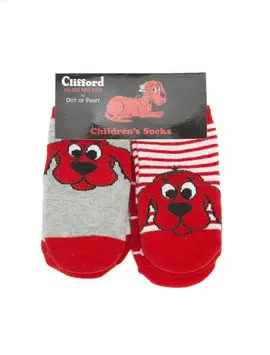 CLIFFORD THE BIG RED DOG CHILDREN'S SOCKS (12-24)