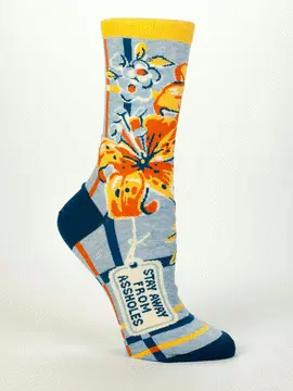 STAY AWAY FROM ASSHOLES CREW SOCKS