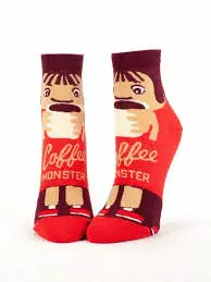 COFFEE MONSTER ANKLE SOCKS