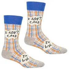 I DON'T CARE I'M HIGH CREW SOCKS