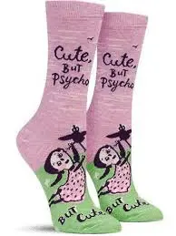 CUTE. BUT PSYCHO. CREW SOCKS