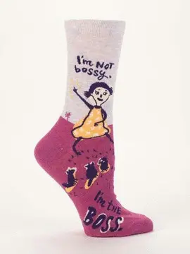 I AM NOT BOSSY CREW SOCKS