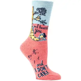 I HEARD YOU I DONT CARE CREW SOCKS