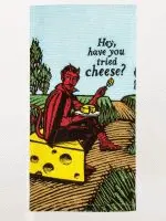 HEY, HAVE YOU TRIED CHEESE? DISH TOWEL
