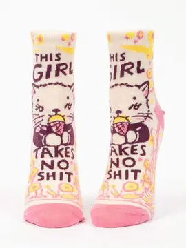 GIRL TAKES NO SHIT ANKLE SOCK
