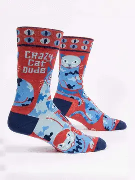 CRAZY CAT DUDE MEN'S SOCKS