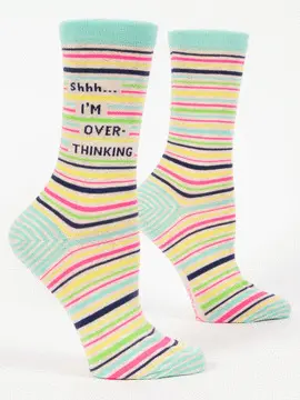 SHHH..I'M OVERTHINKING CREW SOCKS