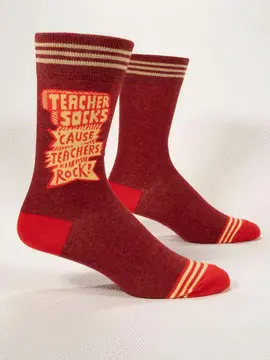 TEACHERS ROCK MEN'S SOCKS