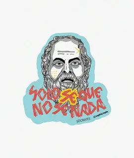 STICKER FRASE FILOSÓFICA SÓCRATES