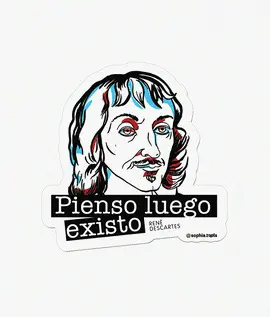 STICKER FRASE FILOSÓFICA DESCARTES