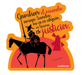 STICKER FRASE FILOSFICA EL QUIJOTE