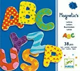 38 BIG LETTERS DJECO WOODEN MAGNET PLAY SET, ALPHABET LETTERS