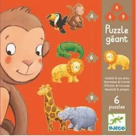 DJECO MARMOSET AND FRIENDS (DJ07114) PROGRESSIVE PUZZLE