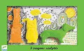 SCULPTURED CRAYONS BUNNY OWL DOG (DJ0868)
