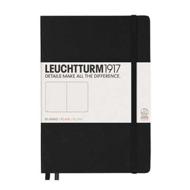 NOTEBOOK MEDIUM (A5) HARDCOVER, 249 NUMBERED PAGES, PLAIN, BLACK