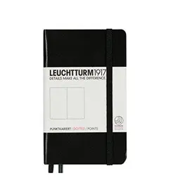 LEUCHTTURM 1917 TAPA DURA CON PUNTOS PORTÁTIL DE BOLSILLO CLÁSICO NEGRO