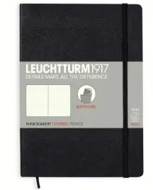 MEDIUM (A5) SOFTCOVER NOTEBOOK, DOTTED, BLACK