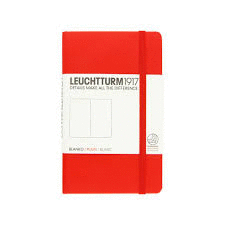LEUCHTTURM RED POCKET PLAIN NOTEBOOK