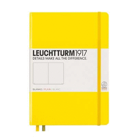 NOTEBOOK MEDIUM (A5) HARDCOVER, 249 NUMBERED PAGES, PLAIN, LEMON