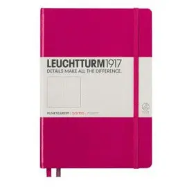 NOTEBOOK MEDIUM (A5) HARDCOVER, 249 NUMBERED PAGES, DOTTED, BERRY