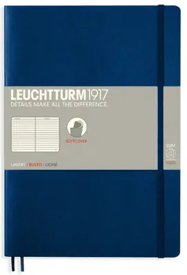 NOTEBOOK COMPOSITION (B5) RULED, SOFTCOVER, 121 NUMBERED PAGES, NAVY