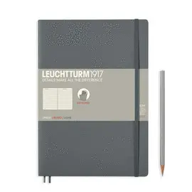 NOTEBOOK COMPOSITION (B5) RULED, SOFTCOVER, 121 NUMBERED PAGES, ANTHRACITE