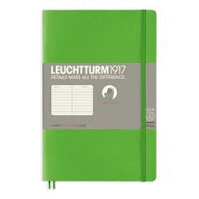 NOTEBOOK PAPERBACK (B6+) RULED, SOFTCOVER, 123 NUMBERED PAGES, FRESH GREEN