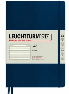 MEDIUM (A5) SOFTCOVER, NOTEBOOK, RULED, NAVY