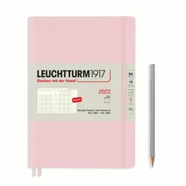 LEUCHTTURM  2022 MONTHLY PLANNER & NOTEBOOK COMPOSITION (B5) WITH EXTRA BOOKLET, POWDER