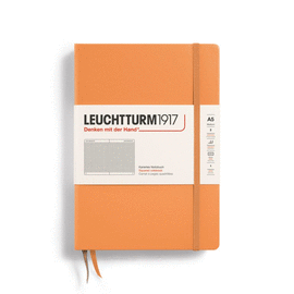 NOTEBOOK HARDCOVER MEDIUM (A5), 251 PAGES, SQUARED APRICOT