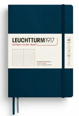 LEUCHTTURM NOTEBOOK HARDCOVER DEEP SEA, MEDIUM (A5), 251 P.,DOTTED