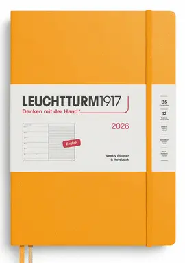 LEUCHTTURM RISING SUN, WEEKLY PLANNER & NOTEBOOK COMPOSITION (B5) 2026, ENGLISH