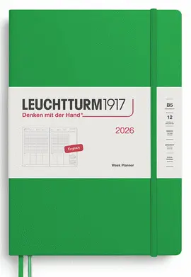 LEUCHTTURM SPRING LEAF, WEEKLY PLANNER & NOTEBOOK COMPOSITION (B5) 2026, ENGLISH