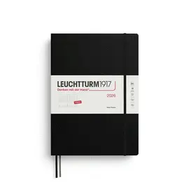LEUCHTTURM BLACK, DAILY PLANNER MASTER (A4+) 2026, ENGLISH