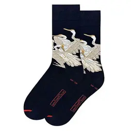 Woven Fukusa - Japanese Cranes Musearta Calcetines 36-40
