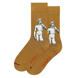 Clemente Papi - Plaster Cast Of Michelangelo's David And Fig Leaf Musearta Calcetines 36-40