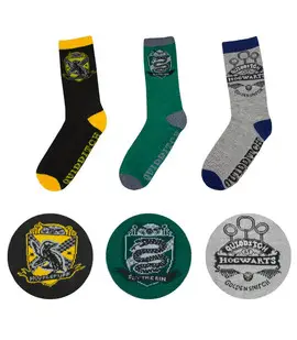 QUIDDITCH HOGWARTS SOCKS (SET OF 3) - DELUXE EDITION -