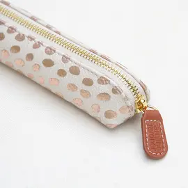 EPC100 ROSE TINTED METALLIC SLIM PENCIL CASE