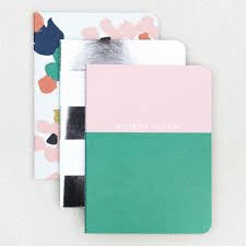 NBS102 ABSTRACT FLORAL NOTEBOOKS SET OF 3