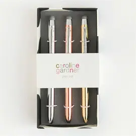 METALLIC SET OF 3 PENS