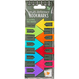 BOOKMARKS 8 COLOURFUL PAGE MARKERS