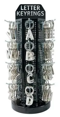 SOLID METAL LETTER KEYRINGS - LETTER C
