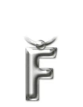SOLID METAL LETTER KEYRING - F