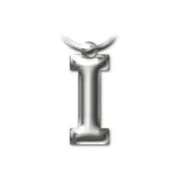 SOLID METAL LETTER KEYRINGS - LETTER I