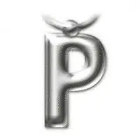 SOLID METAL LETTER KEYRINGS - LETTER P