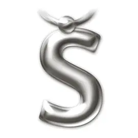 SOLID METAL LETTER KEYRINGS - LETTER S