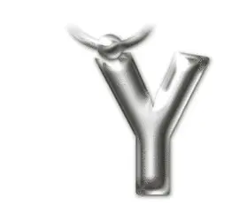 SOLID METAL LETTER KEYRINGS - LETTER Y