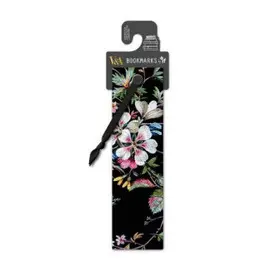 V&A BOOKMARK BLACK FLORAL - MARCAPÁGINAS