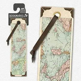 VINTAGE BOOKMARKS MAP - MARCAPÁGINAS MAPA